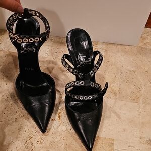 Christian Louboutin Black Studded Heels